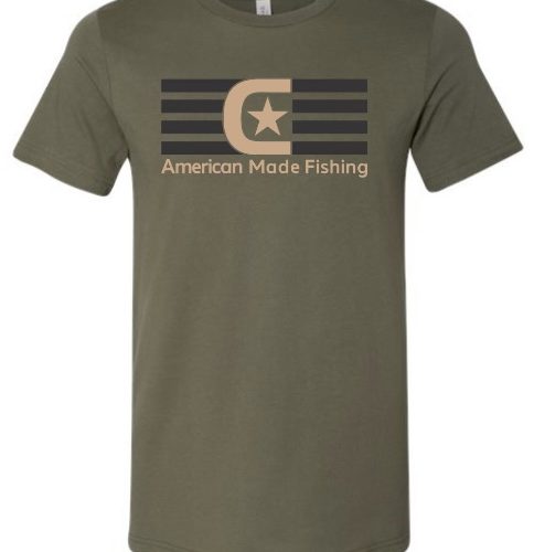 Cashion Fishing T-Shirt - Military Green - ICON Logo